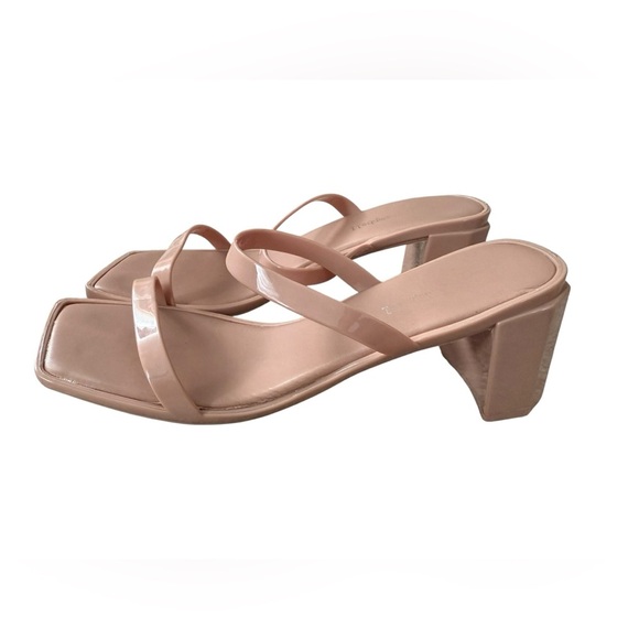 Jeffrey Campbell Women’s Size 8 Nude Pink Strappy Square Toe Block Heel Sandals - Picture 6 of 8